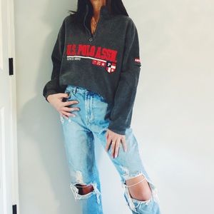 US Polo Quarter Zip Fleece